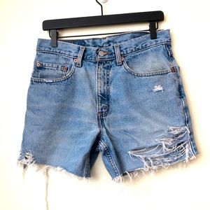 Vintage Levi's Light Wash Cut Off Distressed Short